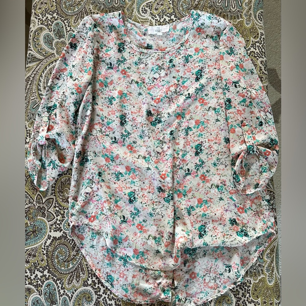 Pink republic floral top